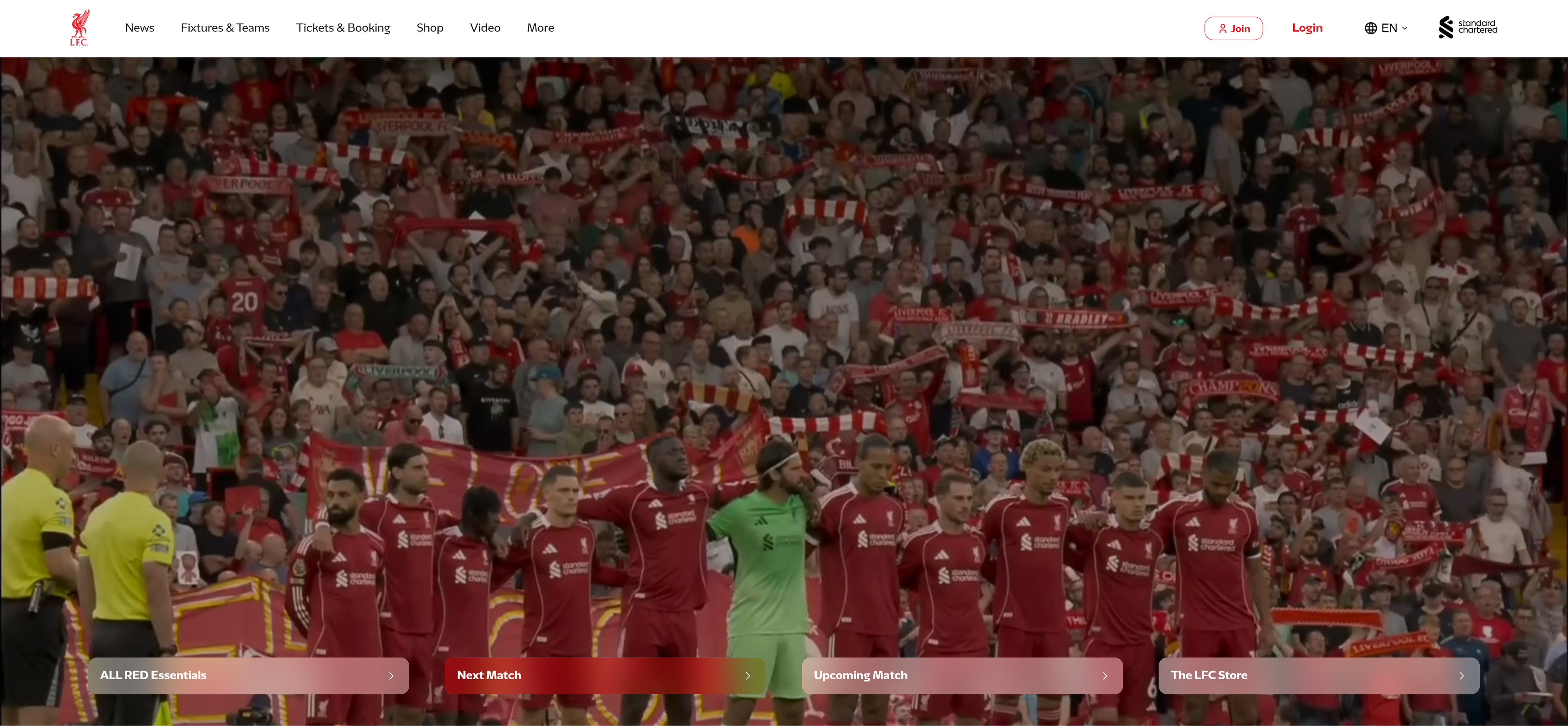 Liverpool FC 리뉴얼 Hero 섹션 최종 디자인