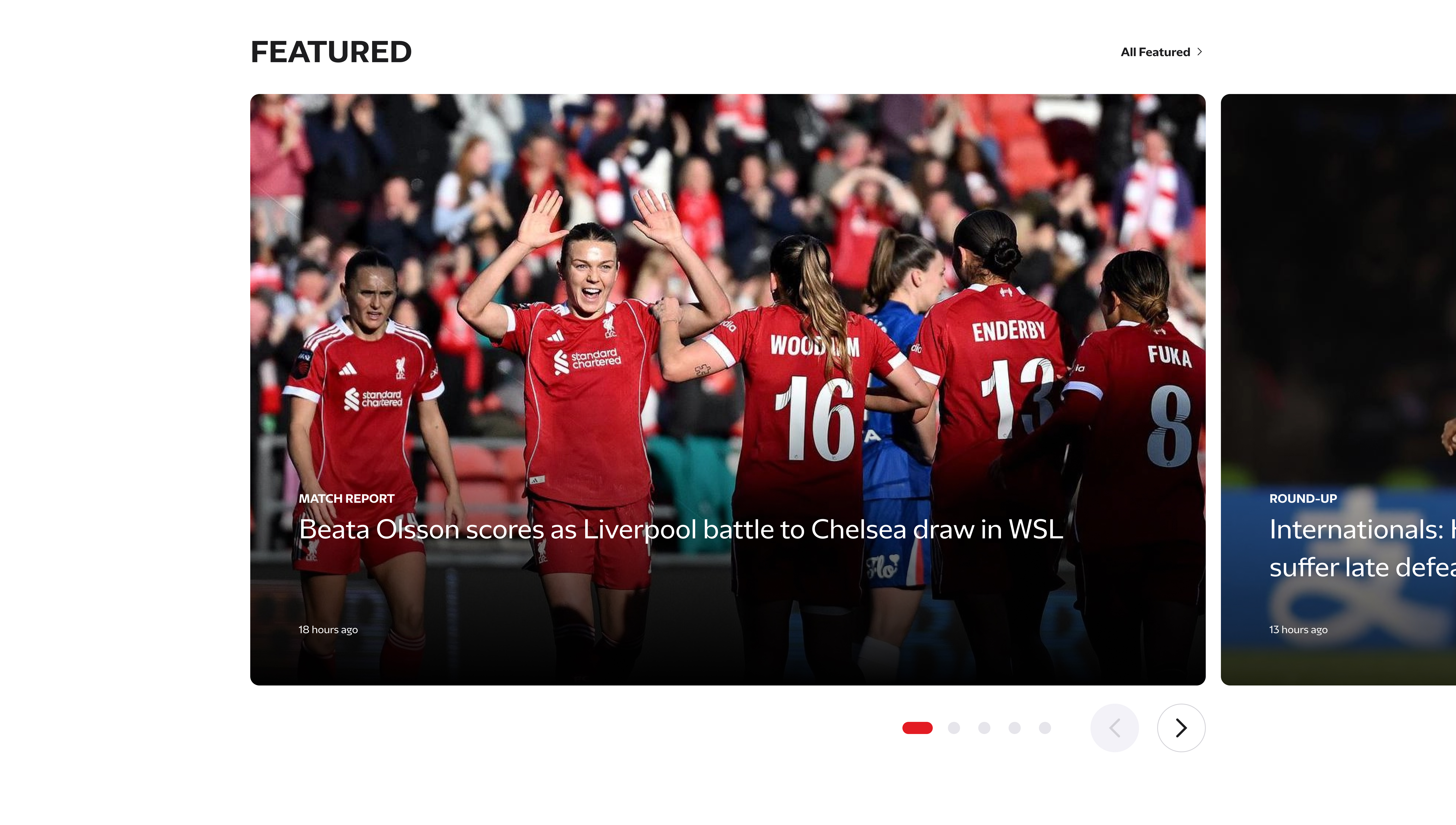 Liverpool FC 리뉴얼 Featured 섹션 최종 디자인