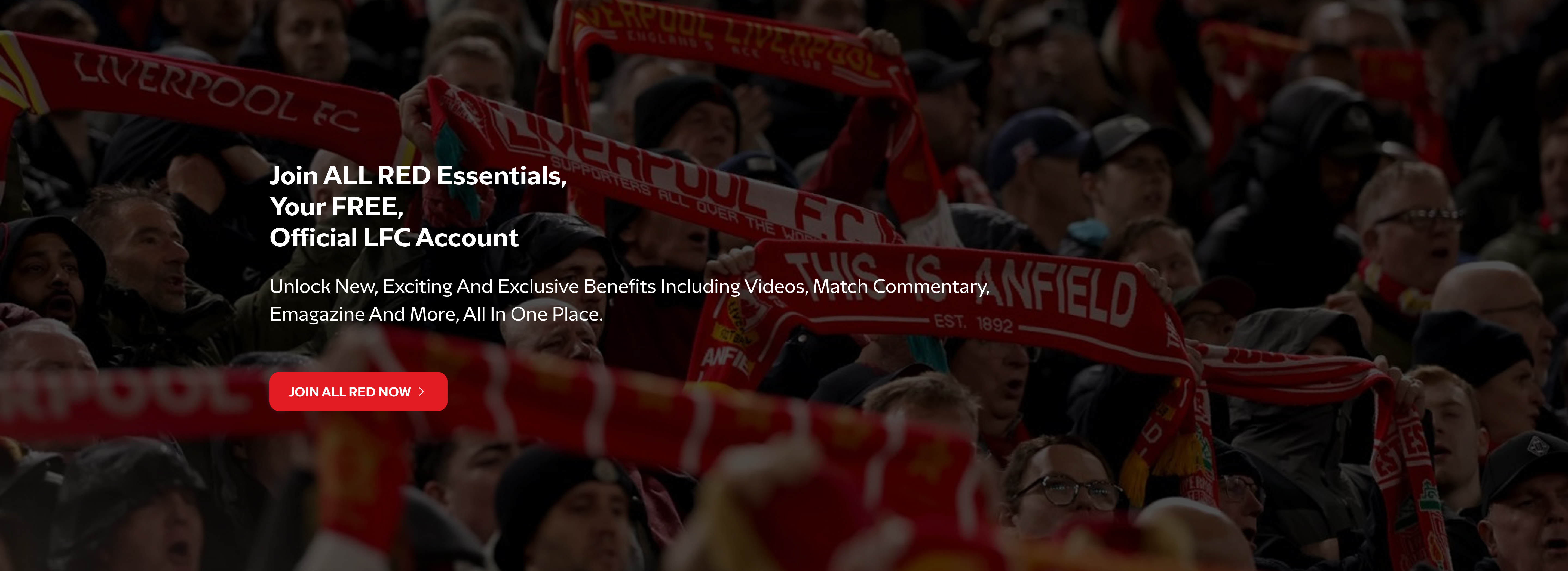 Liverpool FC 리뉴얼 Fan Account / Membership CTA 섹션 최종 디자인