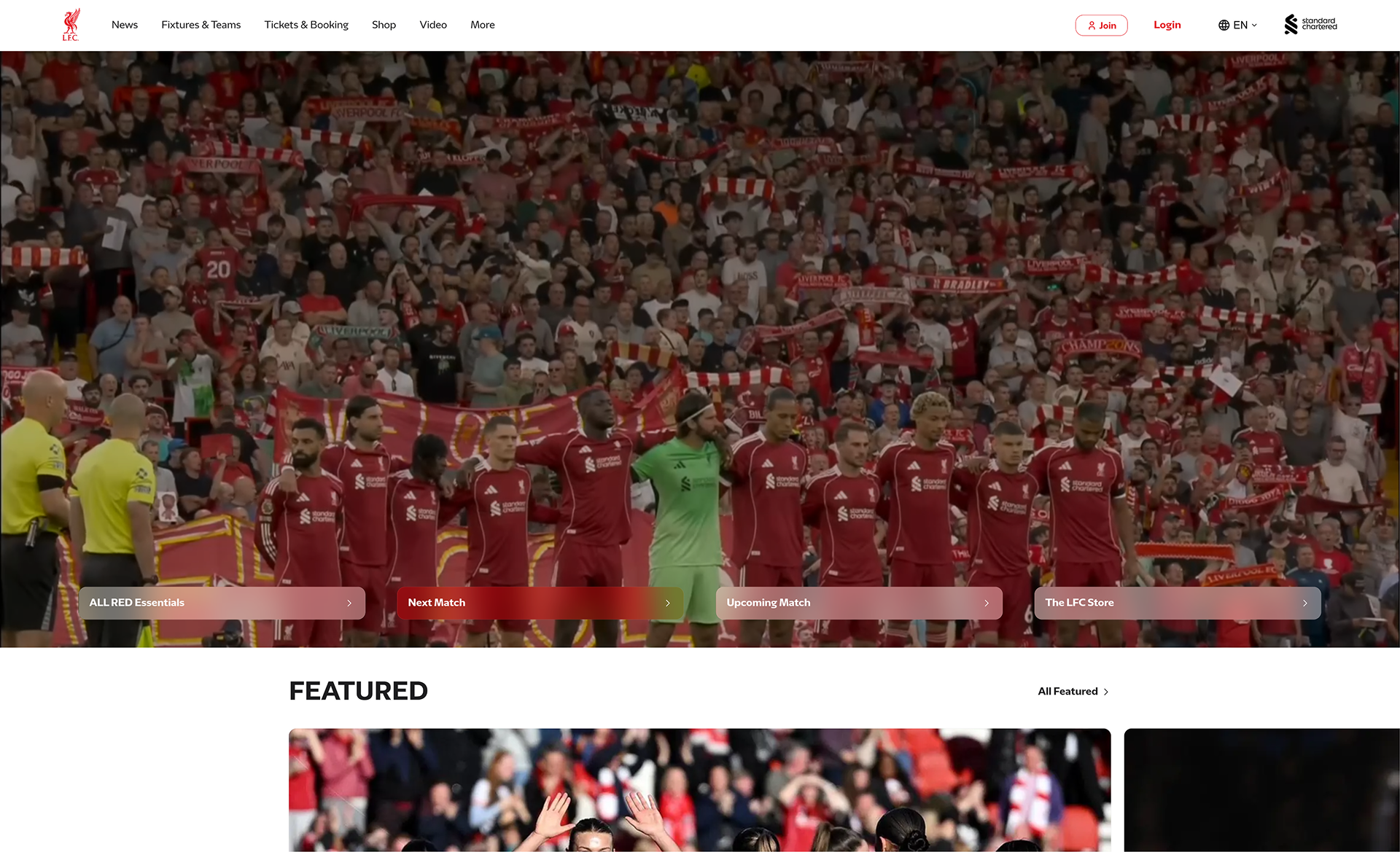 Liverpool FC 리뉴얼 히어로 이미지